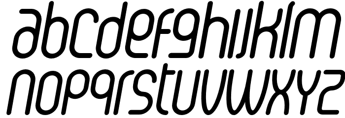 Senzi-Italic Font LOWERCASE
