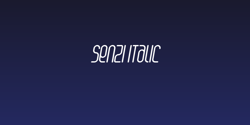 Senzi Italic Social Header