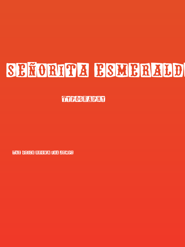 Señorita Esmeralda Poster