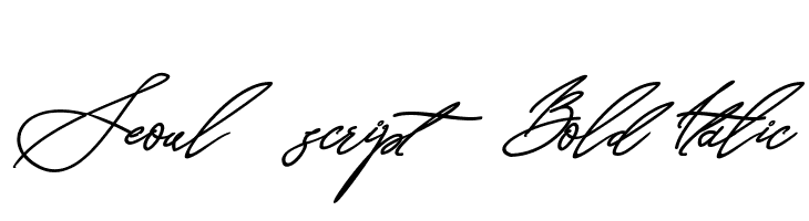 Seoul script Bold Italic  Frei Schriftart Herunterladen