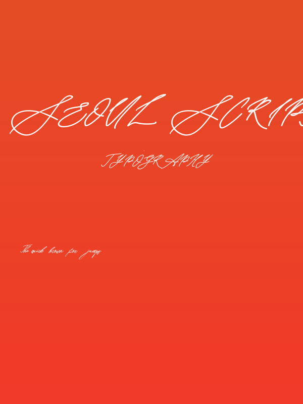 Seoul script Bold Italic Poster