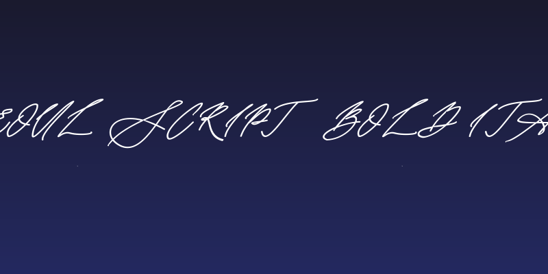 Seoul script Bold Italic Social Header