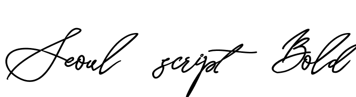 Seoul script Bold  font caratteri gratis