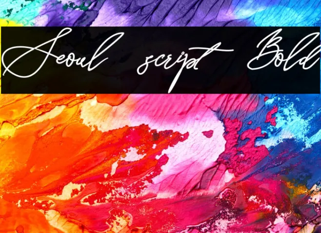Seoul script Bold Example 2