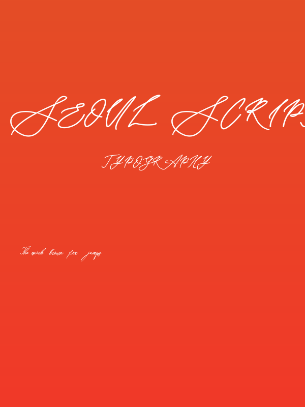 Seoul script Bold Poster