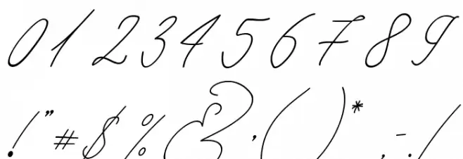 Seoul script Italic Font OTHER CHARS