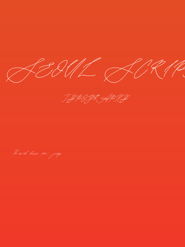 Seoul script Italic Poster