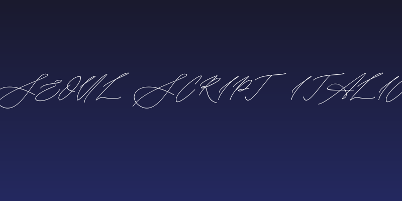 Seoul script Italic Social Header