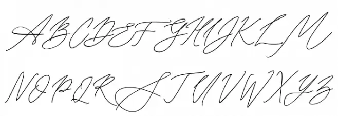 Seoul script फ़ॉन्ट अपरकेस