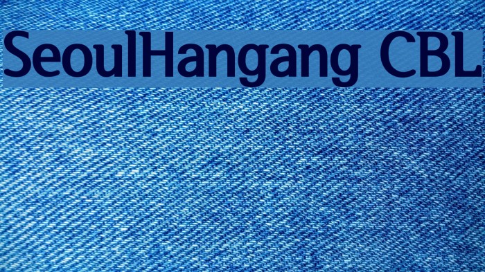 SeoulHangang CBL Font examples