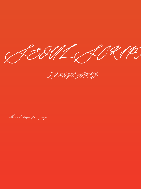 Seoulscript-BoldItalic Poster