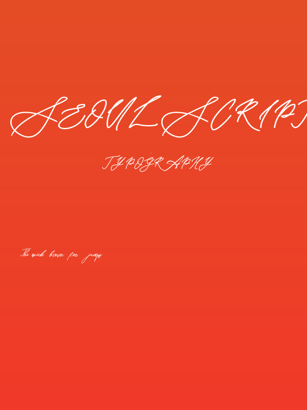 Seoulscript-Bold Poster