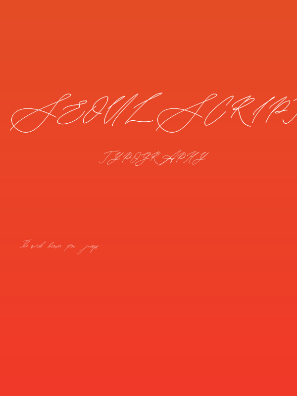 Seoulscript-Italic Poster