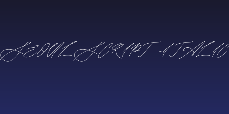 Seoulscript-Italic Social Header