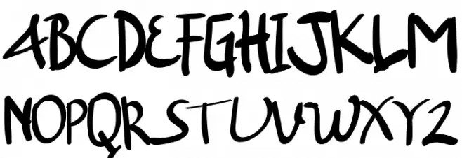 Separate Schriftart Groß