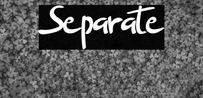 Separate Font examples