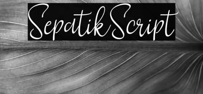 SepatikScript Font examples