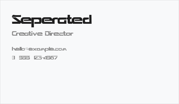 Seperated Business Card