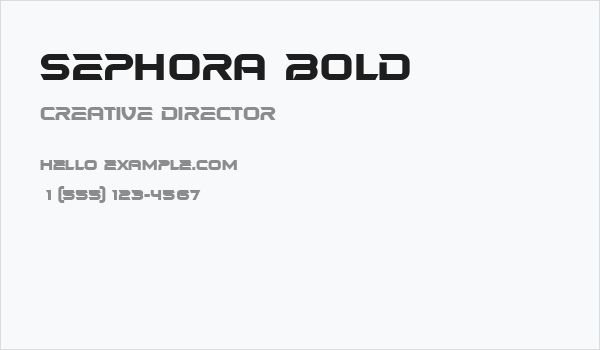 Sephora Bold Business Card