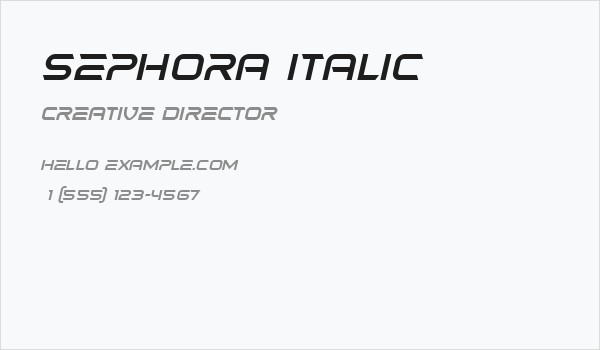 Sephora Italic Business Card