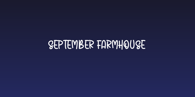 September Farmhouse Social Header