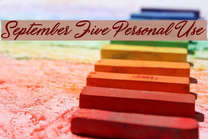 September Five Personal Use Font examples
