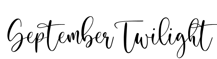 September Twilight  Frei Schriftart Herunterladen