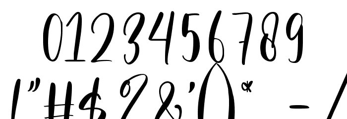 September Twilight Font OTHER CHARS