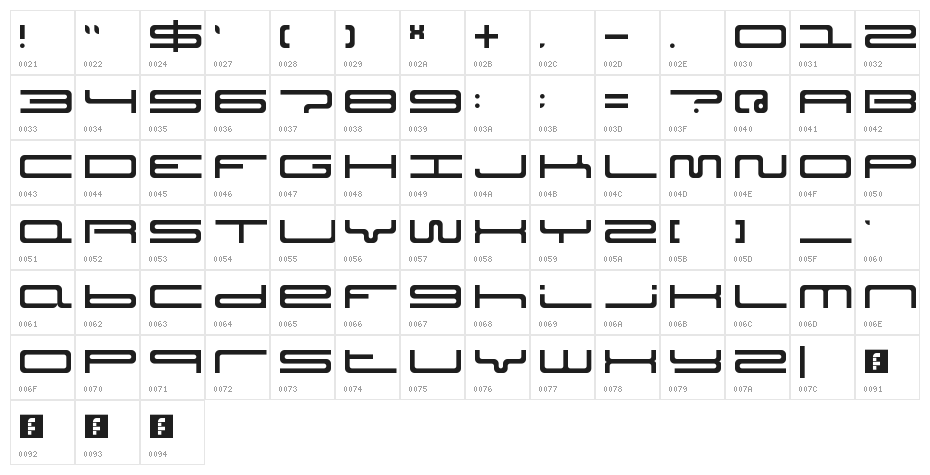Septober Regular Character Map