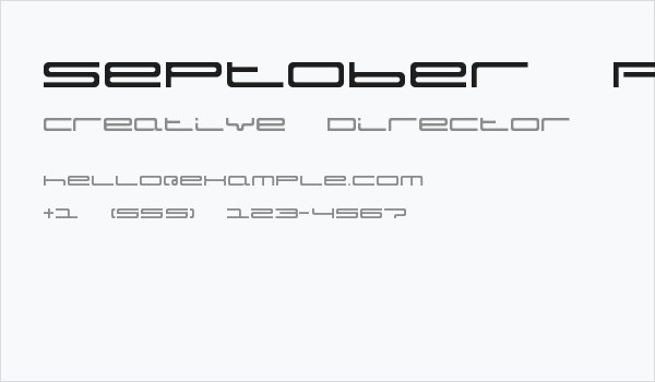 Septober Regular Business Card