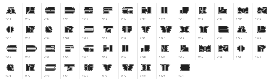 Septum Book Regular Character Map