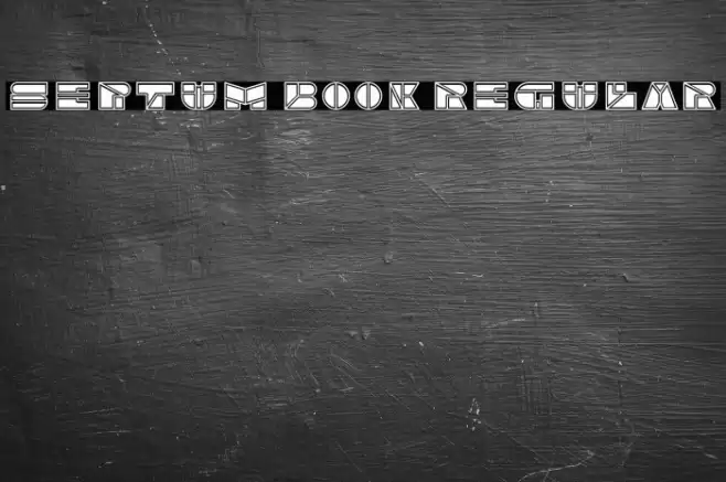 Septum Book Regular Font examples