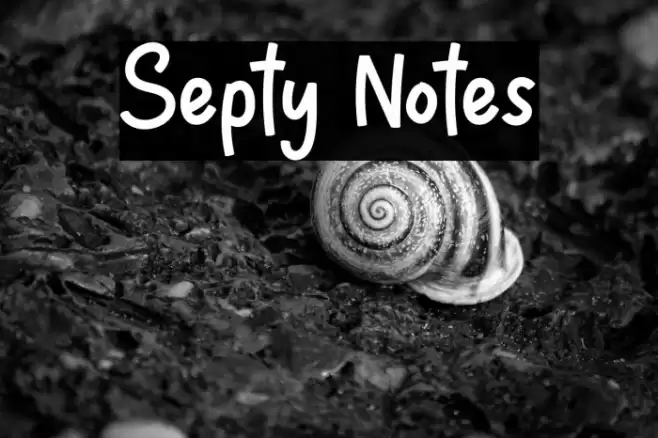 Septy Notes Font examples