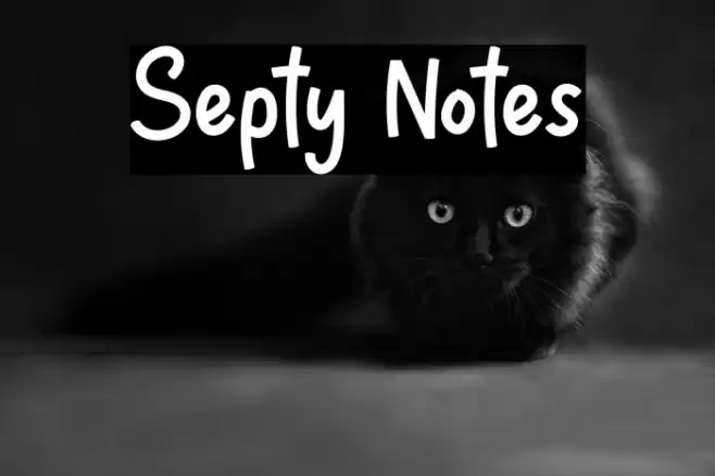 Septy Notes Font examples
