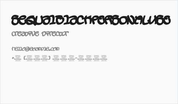 SequalBlackPERSONALUSE Business Card