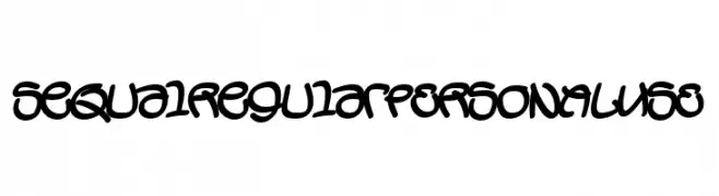 SequalRegularPERSONALUSE  font caratteri gratis