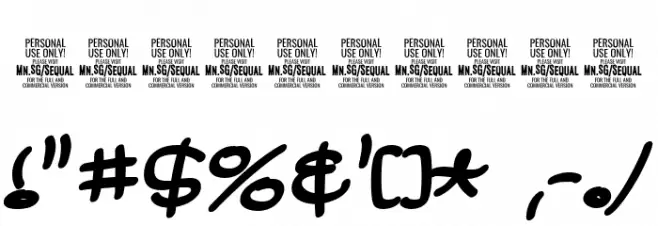 SequalRegularPERSONALUSE Font OTHER CHARS