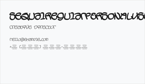 SequalRegularPERSONALUSE Business Card