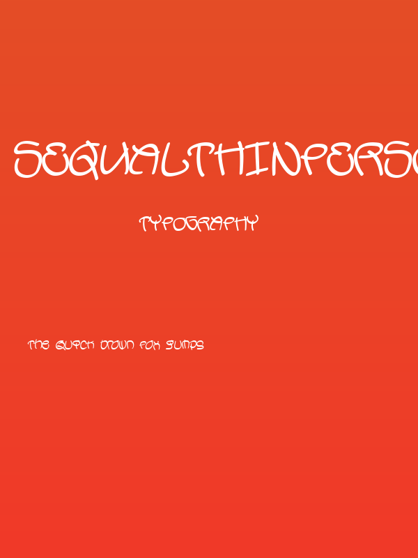 SequalThinPERSONALUSE Poster