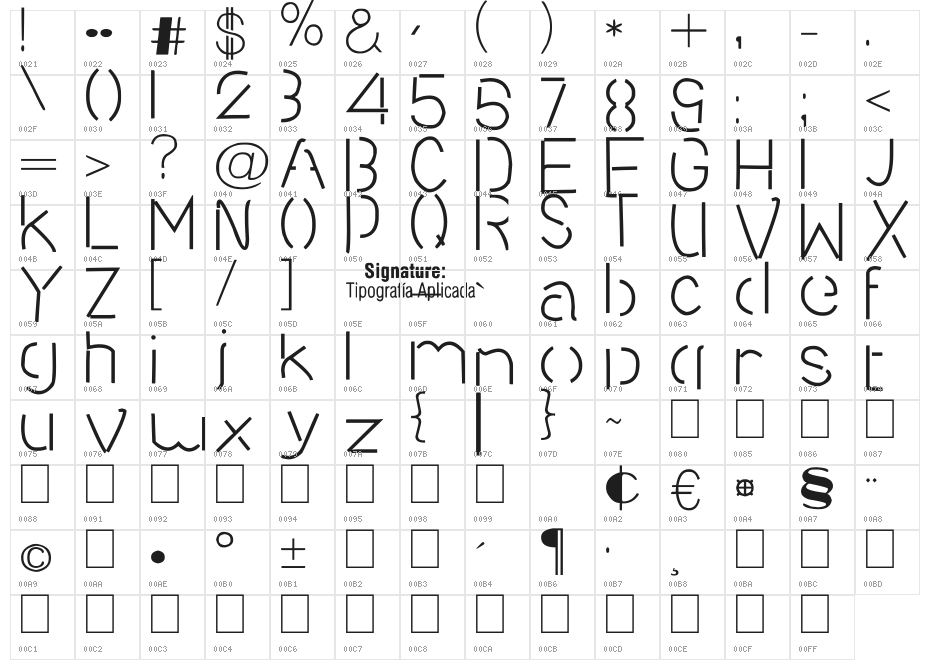 Sequence Light Character Map