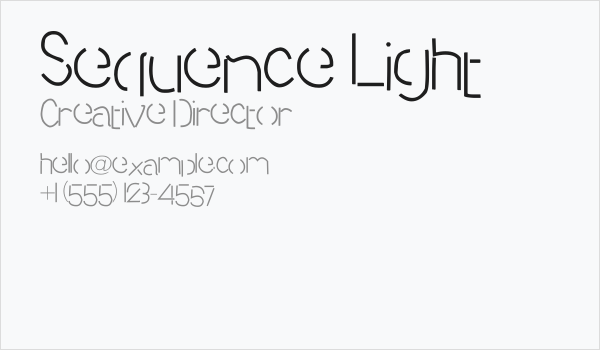Sequence Light Business Card