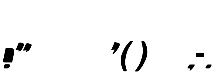 Sequential Font OTHER CHARS