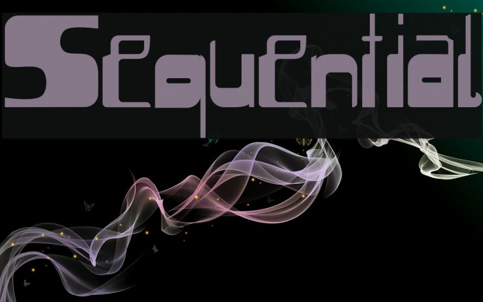 Sequential Font examples