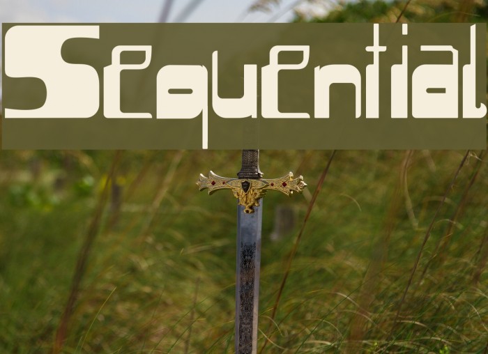 Sequential Font examples