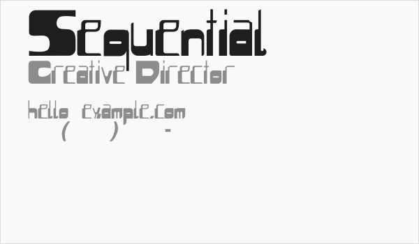 Sequential Business Card