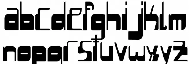 Sequential Schriftart Kleinbuchstaben