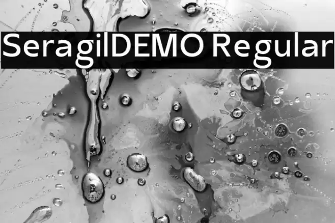 SeragilDEMO Regular Font examples