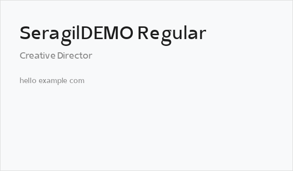 SeragilDEMO Regular Business Card