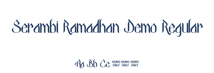 Serambi Ramadhan Demo Regular Font Preview
