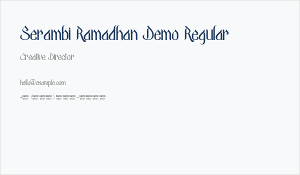 Serambi Ramadhan Demo Regular Business Card